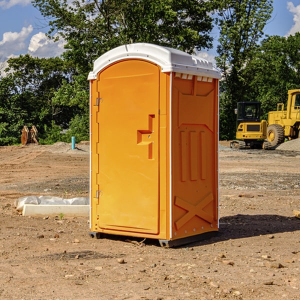 how often are the portable restrooms cleaned and serviced during a rental period in Kiskimere Pennsylvania